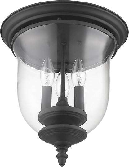 Livex Lighting 5021-04 Legacy 3-Light Ceiling Mount, Black