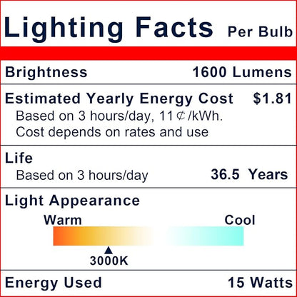 Explux Commercial-Grade LED PAR38, 150W Equivalent, 1600 Lumens, 40000 Hours, Classic Full Glass Flood Light Bulbs, Dimmable, Waterproof & Anti-Ageing, Bright White 3000K, 4-Pack