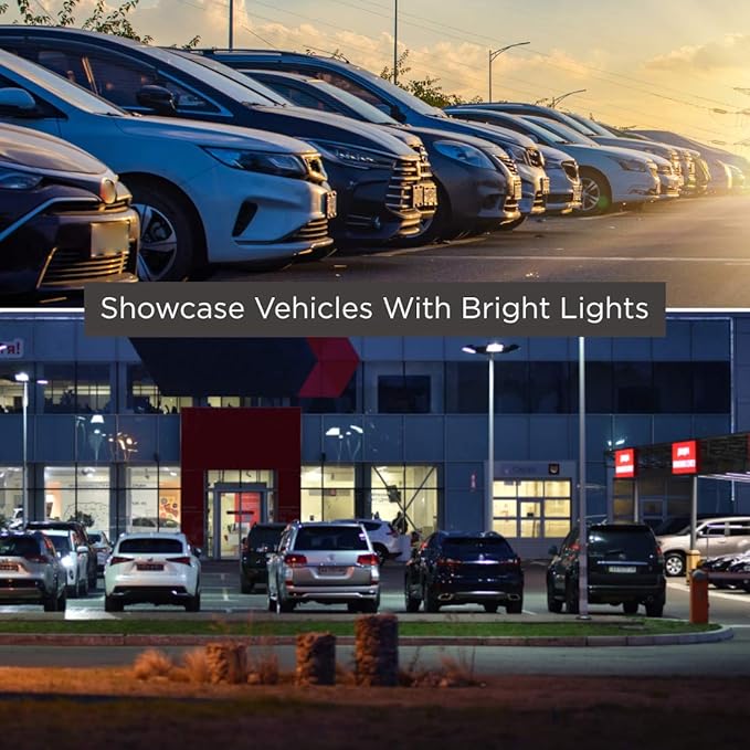 GoodBulb 101W Area Parking Lot LED Light High Output 11022 Lumens Wired 5000K Daylight HID Parking Lot Lighting Car Dealership Lighting 1 Pack