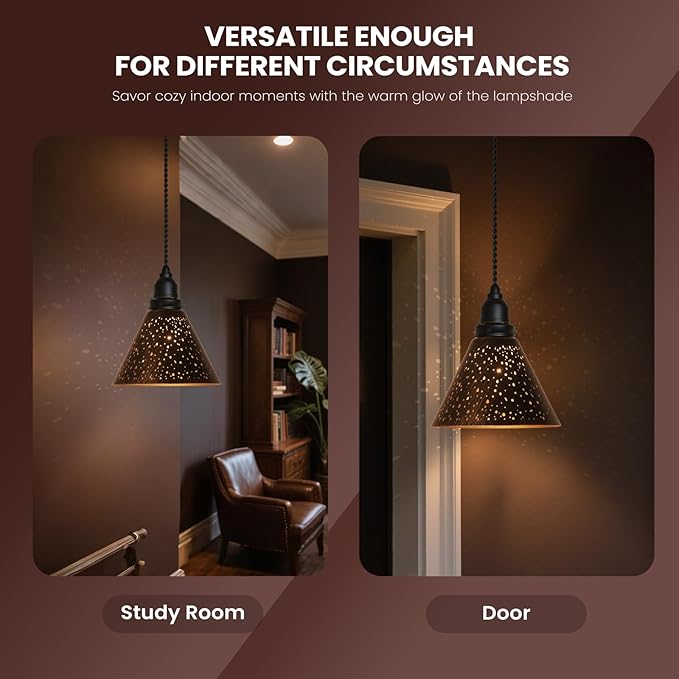 Trumpet Pendant Light Shade 2 Packs, Fits Bedroom Lving Room and Bathroom for Chandelier Shades 2.4×7.4×5.7"cover for Pendant Light Wall Sconces Series