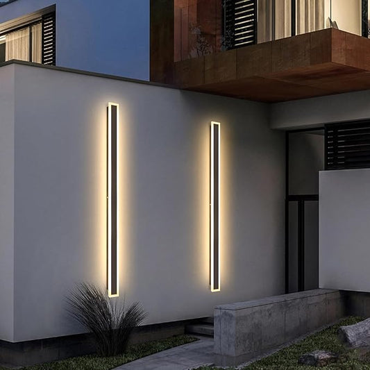 71inch 1 Pack Modern Outdoor Wall Lights 3000K Black Outdoor Wall Sconce IP65 Waterproof Exterior Garage Lights for Patio Garden