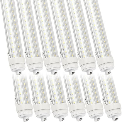 12 Pack 2FT T8 LED Tube Light Bulbs R17d High Output Cap 20W 6000K Cool White with Ultra Bright Dual-Row LED for 2Foot T10 T12 Fluorescent Replacement