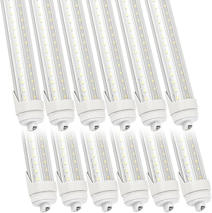 12 Pack 4FT T8 LED Tube Light Bulbs R17d/Ho Cap 24W 6000K Daylight White with Ultra Bright Dual-Row LEDs for 4 Foot T10 T12 Fluorescent Replacement