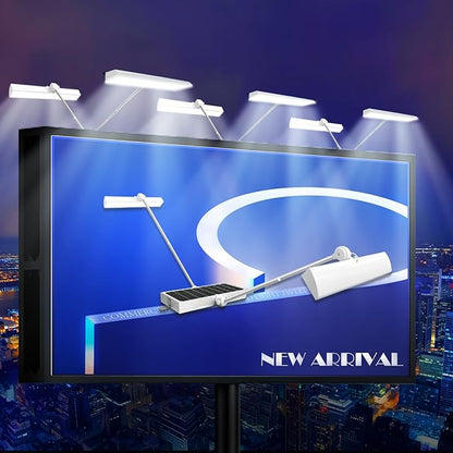 Outdoor Solar Sign Light, 420 LEDs, 5090 Lumens, 12000 mAh, IP65 Waterproof, Solar Powered Commercial Lights, For Real Estate Signs, Garden Walls, Large Store Sign Lighting