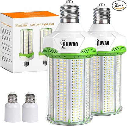 2 Pack 100W Led Corn Bulb,1000W Equivalent LED Corn Bulbs, 5000K 15000Lumen Daylight White E26 E39 for Large Area Lighting, Warehouse，High Bay Lighting Wide Application