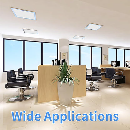 2pcs Fluorescent Light Covers - Light Covers for Ceiling Lights Classroom, Magnetic Light Filters for Office, Hospitals, Home 4 x 2 Feet (light grey)