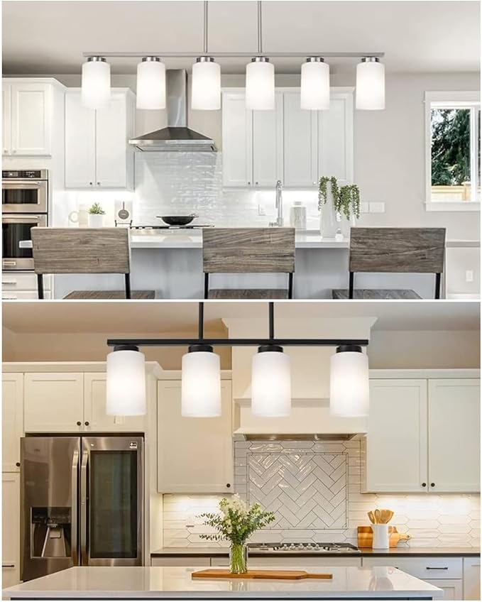 Piano 8- Pack White Frosted Glass Light Shade，Glass Lamp Shade Replacements for Light Fixtures，Cylinder Globe Glass Shades Covers for Pendant Lights Chandeliers Wall Sconces Bath Vanity Lights