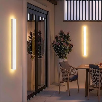 2 Pack 24inch Long Outdoor White Wall Lights 20W 3000K Modern Porch Lights Acrylic Waterproof IP65 Exterior Wall Light Fixtures for House Patio Porch Courtyard (White)