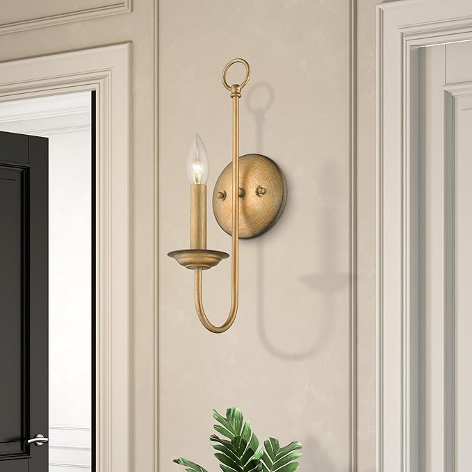 Livex Lighting 42681-07 Steel Wall Sconce for Home Decor; Stylish Wall Decor, 1 Light Fixture Bronze Finish