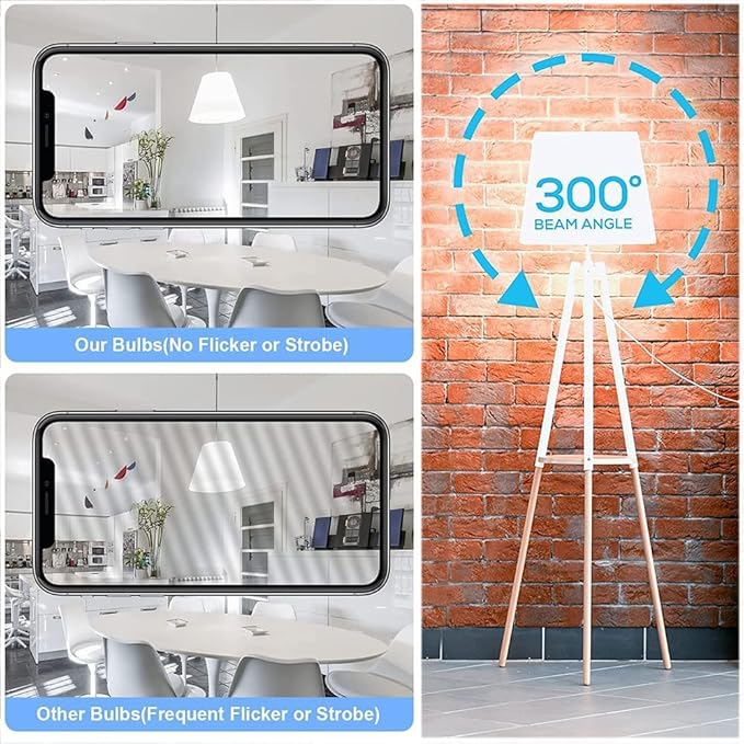 Leools E12 led Long Bulb,7.3 Inch Long Tubular Light Bulbs,T6 B11 Candelabra Bulb 40 watt for Chandeliers,Clear Glass,Daylight,4000K 400LM 4W Dimmable Tube Edison Bulb 6Pack