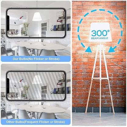 Leools E12 led Long Bulb,7.3 Inch Long Tubular Light Bulbs,T6 B11 Candelabra Bulb 40 watt for Chandeliers,Clear Glass,Daylight,4000K 400LM 4W Dimmable Tube Edison Bulb 6Pack
