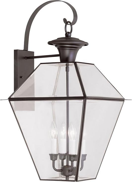 Livex Lighting 2386-07 Westover 4-Light Outdoor Wall Lantern, Bronze
