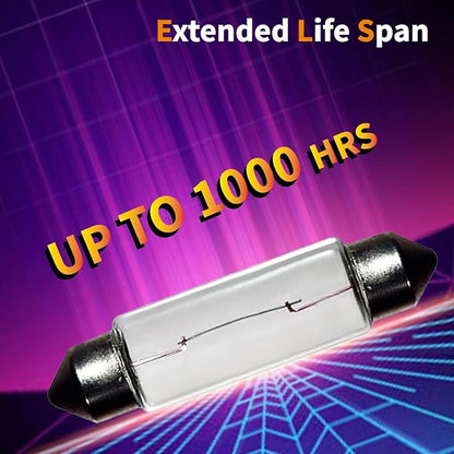 10 Pack Festoon Bulb 24V 10W Xenon Bulb Sv8.5-8 T3.25 10X41mm