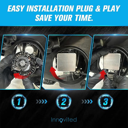 Innovited D1S HID Xenon Headlight Bulbs 6000K Cool White High Low Beam 66144 66140 85140 85415,etc Replacement Bulb - Pack of 2