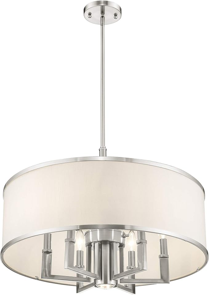 Livex Lighting 62616-91 Park Ridge 6 Light Chandelier, Brushed Nickel