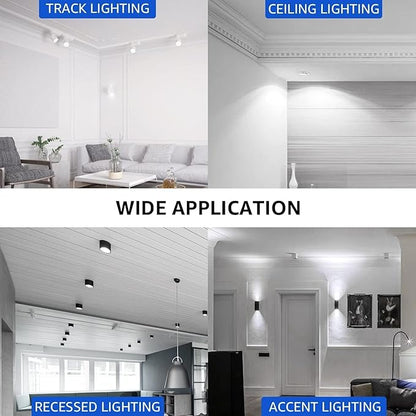 MASTERY MART Dimmable GU10 LED Light Bulbs, 4.5W Bright 5000K Daylight White 50W Halogen Equivalent, 400lm Energy Saver for Track Lighting Fixture, Kitchen, Basement, Living Room, 25000 Hour, 4 Pack
