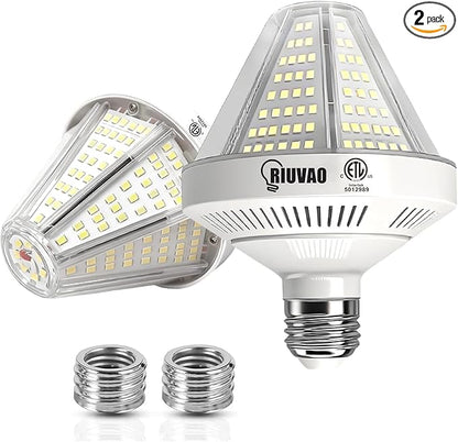 700W Equivalent Led Corn Light Bulb, 10500 Lumen e26/e39 Light Bulbs 70W 5000K Daylight White, Ind.-Grade 2-Pack Large Area Lighting for Indoor/Outdoor Garage, Warehouse, Yard, Commercial Spaces