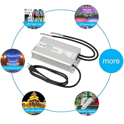 LED Driver 36V800W Waterproof Power Supply AC90-135V to DC36V22.2A IP67 Waterproof Low Voltage Converter Suitable for Outdoor LED Lighting Sign Advertising Light Box and 36V DC Equipment