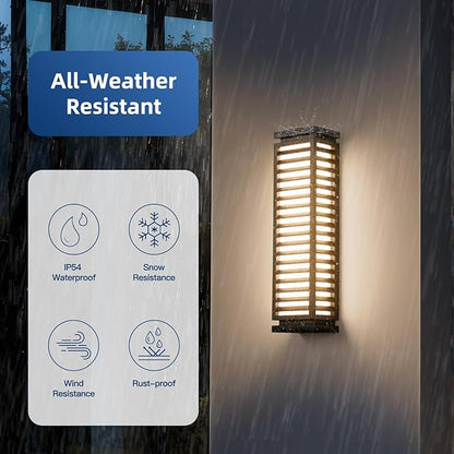 Outdoor Wall Lights for House, 23.6" Large Exterior Lighting Fixtures Waterproof, AC100–240V Modern Outdoor Wall Light, 3000K LED Front Porch Light, Garage Sconce Lights for Patio Front Door