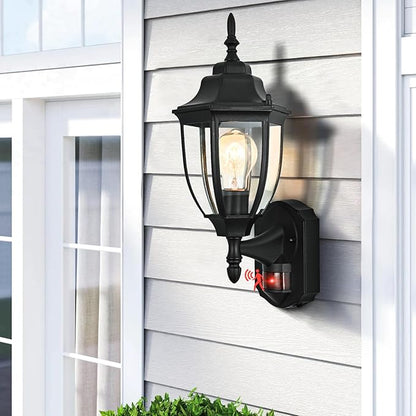 Porch Lights Outdoor Motion Sensor Wall Sconce Anti-Rust Aluminum, Exterior Outdoor Wall Lights Dusk to Dawn Porch Light Fixture Wall Mount for House Outside Patio