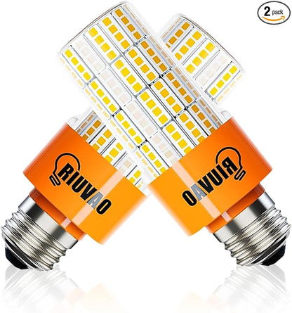 40W LED Corn Light Bulb, 320W Equivalent 5000LM, 5000K Daylight, Waterproof & 90% Energy Saving - E26 Base Corn Cob Light for Home, Garage, Fan (2-Pack)