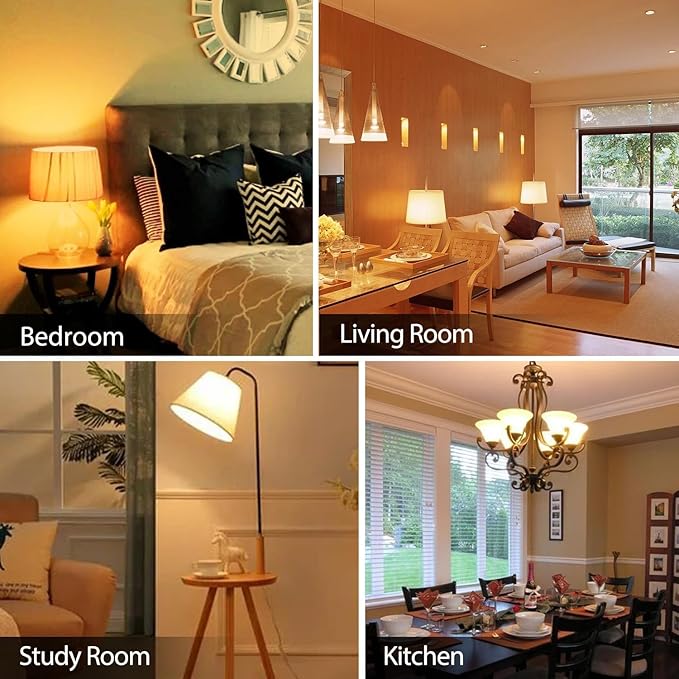 TJOY A19 LED Light Bulbs Soft Warm White 2700K, 60 Watt Equivalent, Efficient 9W, E26 Standard Base, Non Dimmable Energy Saving Warm Light Lamp Bulb 800LM 120V, for Home, Bedroom, Living Room, 48 Pack
