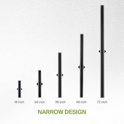 ASD LED 72" Long Wall Mount Light Fixture, Outdoor & Indoor Linear Sconce | 3CCT, Dimmable, Waterproof, Anti-Rust, ETL Listed | 40W 3200LM 3000-5000K 100-277V | Exterior Porch Lighting | Black, 2 Pack