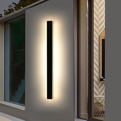57inch Modern LED Wall Sconce, Black Outdoor Wall Light, 3000K Warm White, 50W, IP65 Waterproof, Long Linear Wall Mount Lighting, Outside Exterior Lights for Garage, Patio, Garden