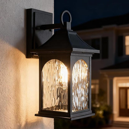 Porch Lights Outdoor Wall Light Fixtures 12.8 Inch Waterproof Aluminum, Outdoor Carriage Lights Exterior Wall Sconce Light E26 Socket Outside Lights for House Front Door Garage