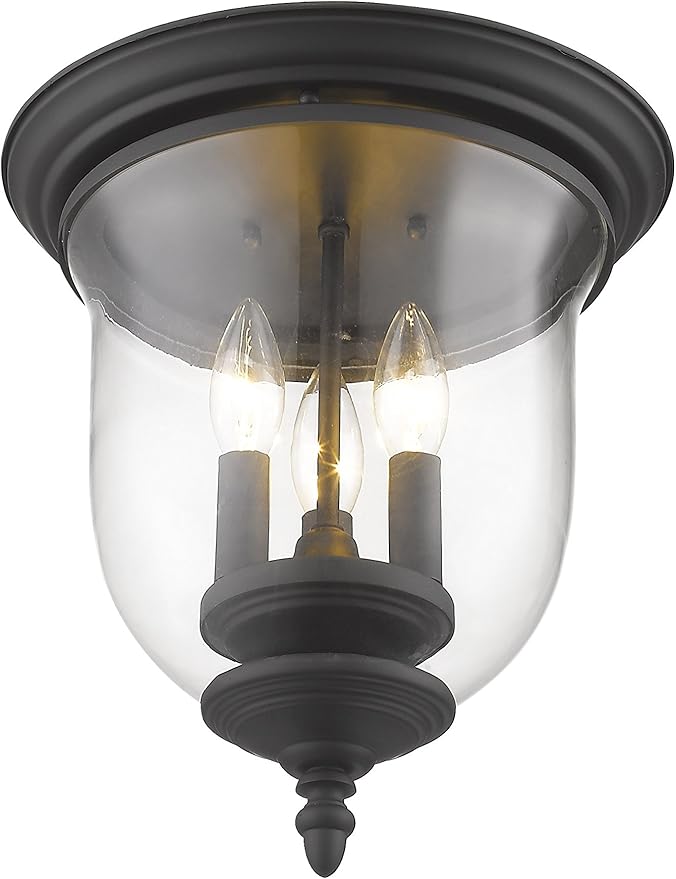 Livex Lighting 5021-04 Legacy 3-Light Ceiling Mount, Black