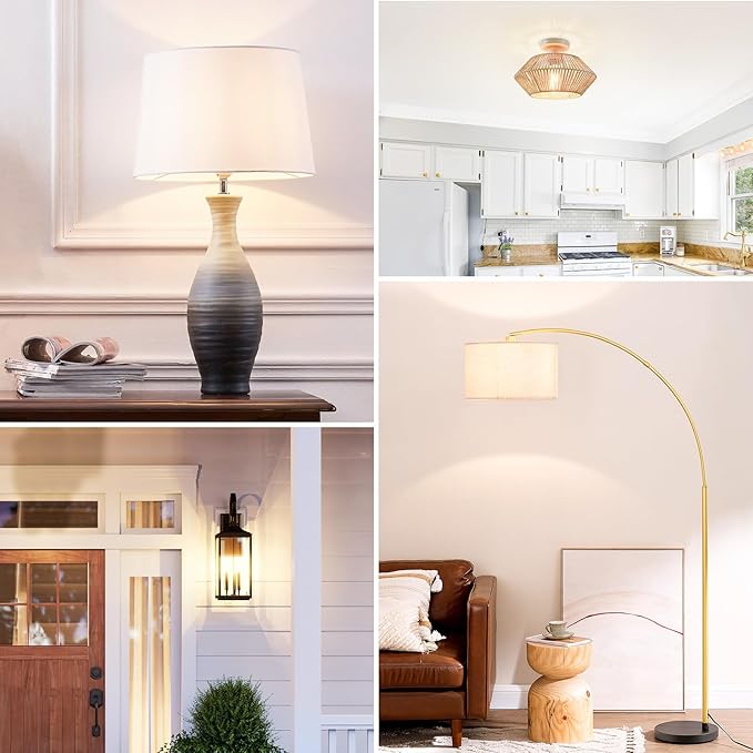 A19 E26 Base Dimmable Edison LED Bulb, 4W(40 Watt Equivalent) Stepless Dimming Light Bulbs 400lm, 5000K Daylight White, Vintage Clear Glass LED Filament Bulb for Home, Wall Sconce, Chandelier, 6 Pack