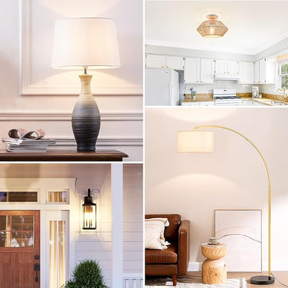 A19 E26 Base Dimmable Edison LED Bulb, 4W(40 Watt Equivalent) Stepless Dimming Light Bulbs 400lm, 5000K Daylight White, Vintage Clear Glass LED Filament Bulb for Home, Wall Sconce, Chandelier, 6 Pack