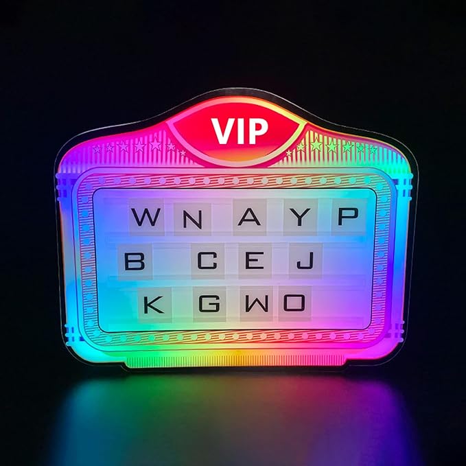 LED Handheld Bottle Service Display Sign,LED Letter Bottle Presenter,Bottle Service Lights Sign with 4 Set Letters & 1 Set Number,Nightclub LED Bottle Presenter for Home Decor, Birthday Parties,(VIP)