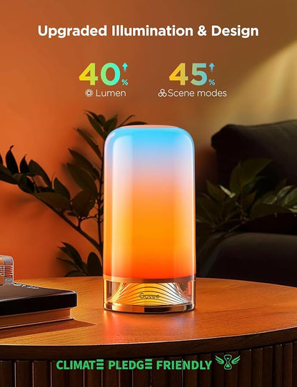 Govee RGBIC Smart Table Lamp 2, Touch Bedside Small Table Lamp Matter, Alexa Compatible, LED Desk Lamp with 64 Scene Modes, Color Changing Lamp for Bedroom Living Room Dimmable Night Light(Corded)