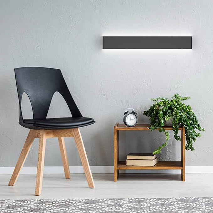 Ralbay 39.3inch Modern Black Vanity Light Fixtures LED Bathroom Wall Light Up and Down Bathroom Lighting Fixtures Cold White Light 6000K