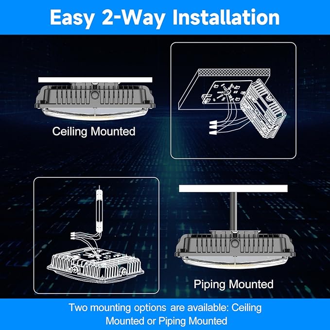 LED Canopy Light for Gas Station Light, 120W 18000lm 0-10V Dimmable 5000K, IP65 Waterproof Commercial Canopy Lights for Outdoor Garage Warehouse Shop Carpor UL Listed, 1 Pack