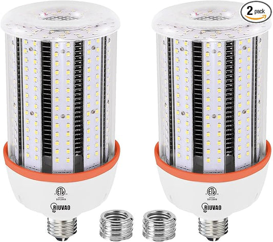 100W Led Corn light bulbs,15000 Lumen LED Corn Bulb 1000W Equivalent 5000K Daylight White Lamp ,E26/E39 Medium Mogul Base,2-Pack Large Area Lights For Outdoor Indoor Warehouse Garage High Bay Lighting