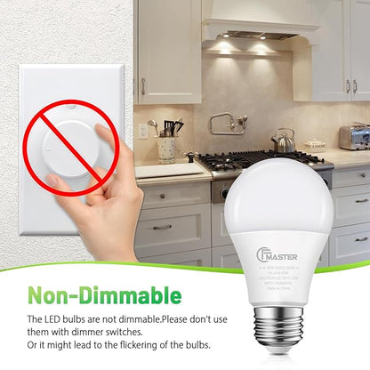 A19 LED Light Bulb, LED Bulbs 100 Watt Equivalent, 3000K Warm Light Bulbs, 1500 Lumens, E26 Standard Base Lightbulb, Non-Dimmable 15 Watt Soft White Bulbs for Home, ETL Listed(10-Pack)