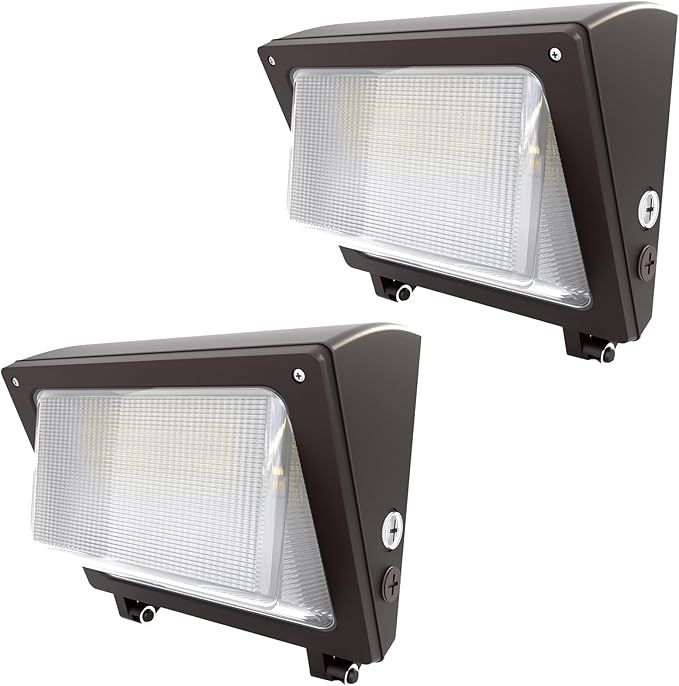 JTT LED Wall Pack Light with Dusk-to-Dawn Sensor 120W/96W/72W Selectable[Eqv.900W HPS/HID],18000LM 6000K/5000K/4000K Daylight WallPack Lights Outdoor LED for Parking Lot,Warehouse,House,Yard-2pack