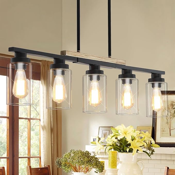 4 Pack Clear Glass Shade Replacements, Cylinder Glass Shades Lampshades Covers for light Fixtures Chandelier Vanity Wall Sconces Light Fixture