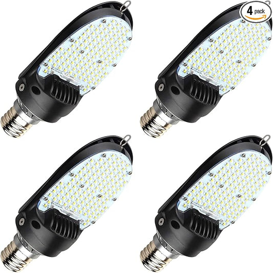 LED Shoebox Corn Light Bulb, 75W/95W/115W Power Selectable LED Retrofit Kits - 5000K E39 Rotatable Mogul, 16100LM 180° Commercial Paddle Bulb for Parking Lot, Wall Pack, Flood Light Retrofit (4)