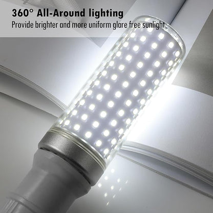 E26 LED Bulbs, 40W LED Light Bulbs Equivalent 400W, 6000K Daylight White, Not Dimmable, AC 110-220V, E26 Light Bulbs (2 Pack)