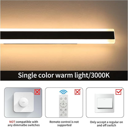 2 Pack Long LED Wall Light, 71inch Modern Wall Sconce, 60W, 3000K Warm White, IP65 Waterproof, White Acrylic, Outdoor Wall Mount Light Fixture for House, Patio, Garage, Entryway, Fence
