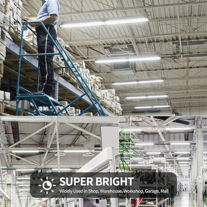 FA8 Super Bright 10-Pack T8 T10 T12 LED Tube Lights - 8 Foot, 120W 18800lm 5000K, Clear Cover, Replaces Fluorescent Bulbs
