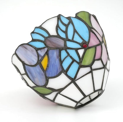 Tiffany Lamp Shades, 6 Inch Birds Flowers Stained Glass Lamp Shade Replacement Home Decor Lampshades Accessories Fit for Pendant Light Ceiling lights Wall lamp