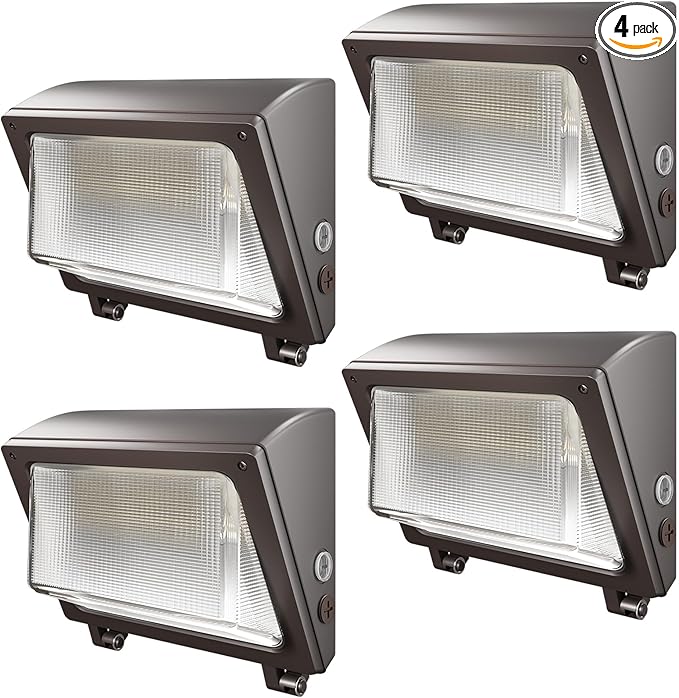 LED Wall Pack Light 120W/96W/72W with Dusk to Dawn Photocell,18000LM 1000W HPS/HID Equiv.,6000K/5000K/4000K Daylight Outdoor Security Lighting, Commercial Wall Mount Lights for Warehouse,Yard - 4Pack