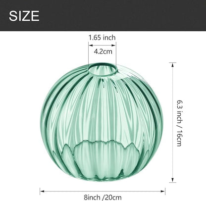 Clear Glass Shade,Replacement Globe & Cover for Lighting Fixture, 8" Diameter, Replacement with 1.65 Inch Fitter for Wall Lamps Chandeliers or Ceiling Light (1, 8Inch - Green Glass)