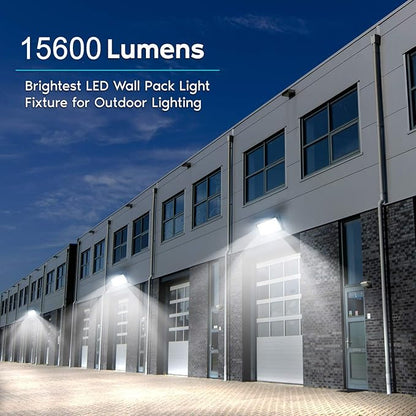 ledmo LED Wall Pack Light Size Update Dusk to Dawn Lighting 120W Outdoor Security Flood Lighting 5000K Commercial and Industrial Fixture for Buildings,Warehouses, Parking Lots,Yard