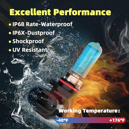 Lights Compatible With Toyota Yaris 2006-2020 Headlight Bulbs,9003 Halogen Headlight High Low Beam H11 Fog Light, Plug n Play, 6000K White, 4-Pack