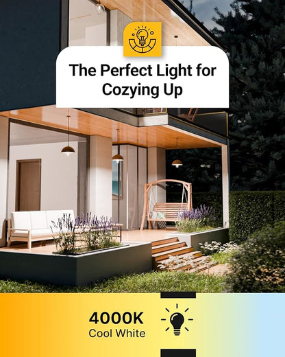 Sunco 30 Pack Dusk to Dawn LED Outdoor Lights Bulb, ST64 Edison Style Automatic Light Sensing Bulbs, 800 LM, 7W (60W Equivalent), 4000K Cool White, E26 Base UL.